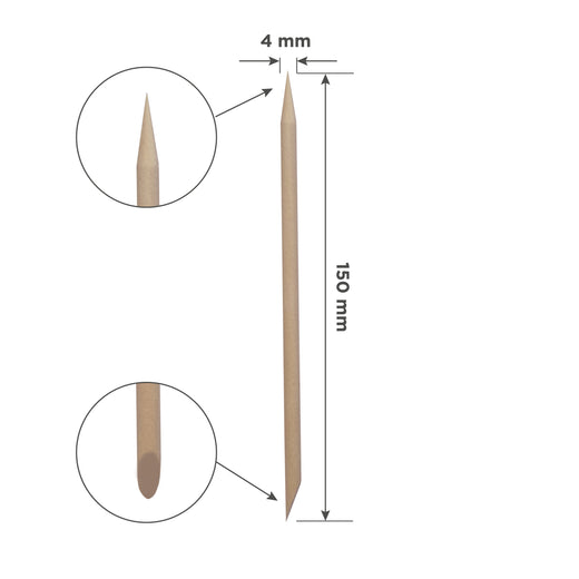 STALEKS EXPERT Orangenholzstäbchen, 150 mm (10 Stück) – Bild 4