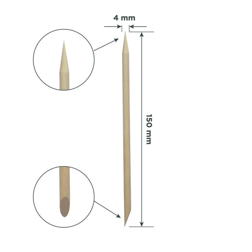 STALEKS EXPERT Orangenholzstäbchen, 150 mm (100 Stk) – Bild 4