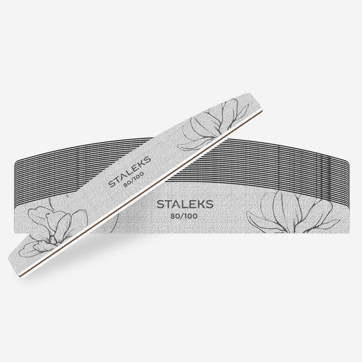 STALEKS EXPERT 40 Mineralische Halbmond-Feile für Nägel, 80/100 Grit (25 Stück) – Bild 3