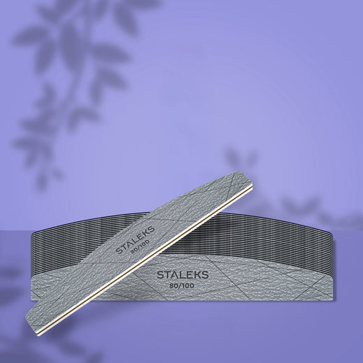 STALEKS SMART 40 Mineralische Nagelfeile für Nägel Halbmond, 80/100 Körnung (25 Stück) – Bild 1