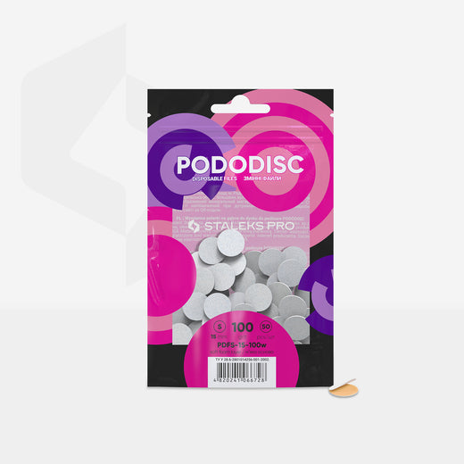 Staleks Disposable white files on soft foam layer for pedi - PDFS-15-100W - Bild 3
