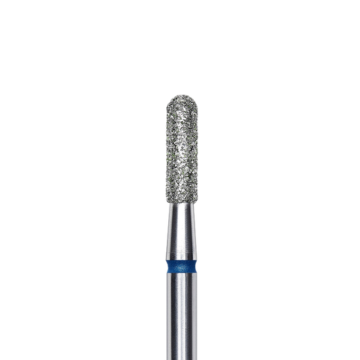 Staleks Expert Diamantfräser „Abgerundeter Zylinder“ blau, Durchmesser 2,3 mm, Arbeitsteil 8 mm