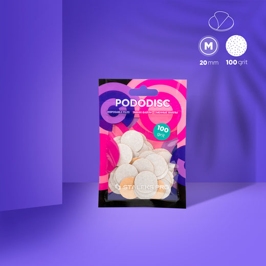 Staleks Disposable white files for pedicure disc PODODISC - PDF-20-100W - Bild 1