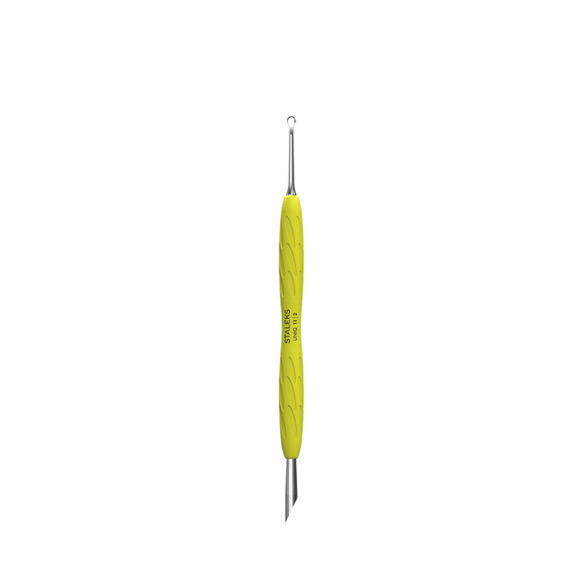 Staleks Manicure pusher Gummy with yellow silicone handle - PQ-11/2Y - Bild 3