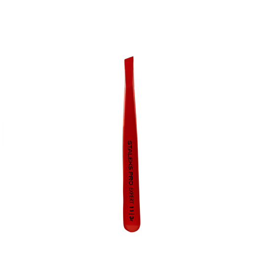 Staleks Eyebrow tweezers red EXPERT 11 TYPE 3r (wide bevel - TE-11/3R - Bild 3