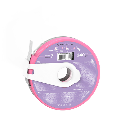 Staleks Disposable white abrasive tape papmAm EXPERT 240 g - ATC-240W - Bild 2