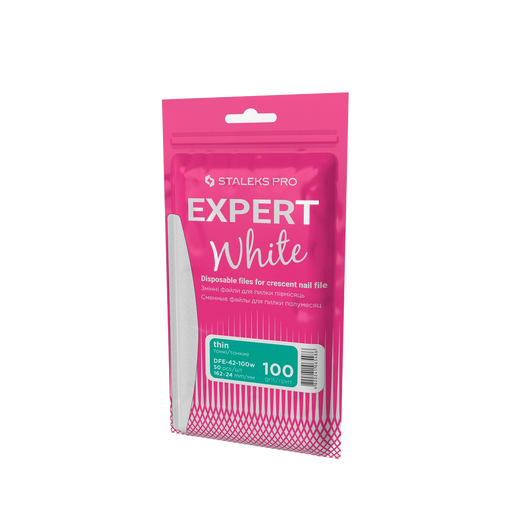 Staleks Disposable white files for crescent nail file EXPE - DFE-42-100W - Bild 4