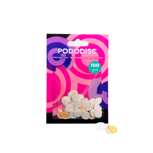 Staleks Disposable white files for pedicure disc PODODISC - PDF-10-100W - Bild 3