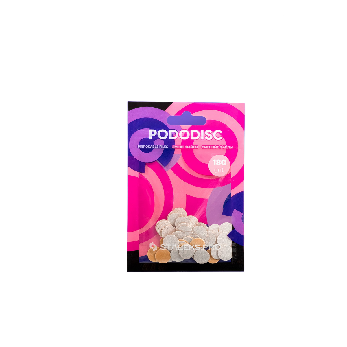 Staleks Disposable white files for pedicure disc PODODISC - PDF-10-180W - Bild 1