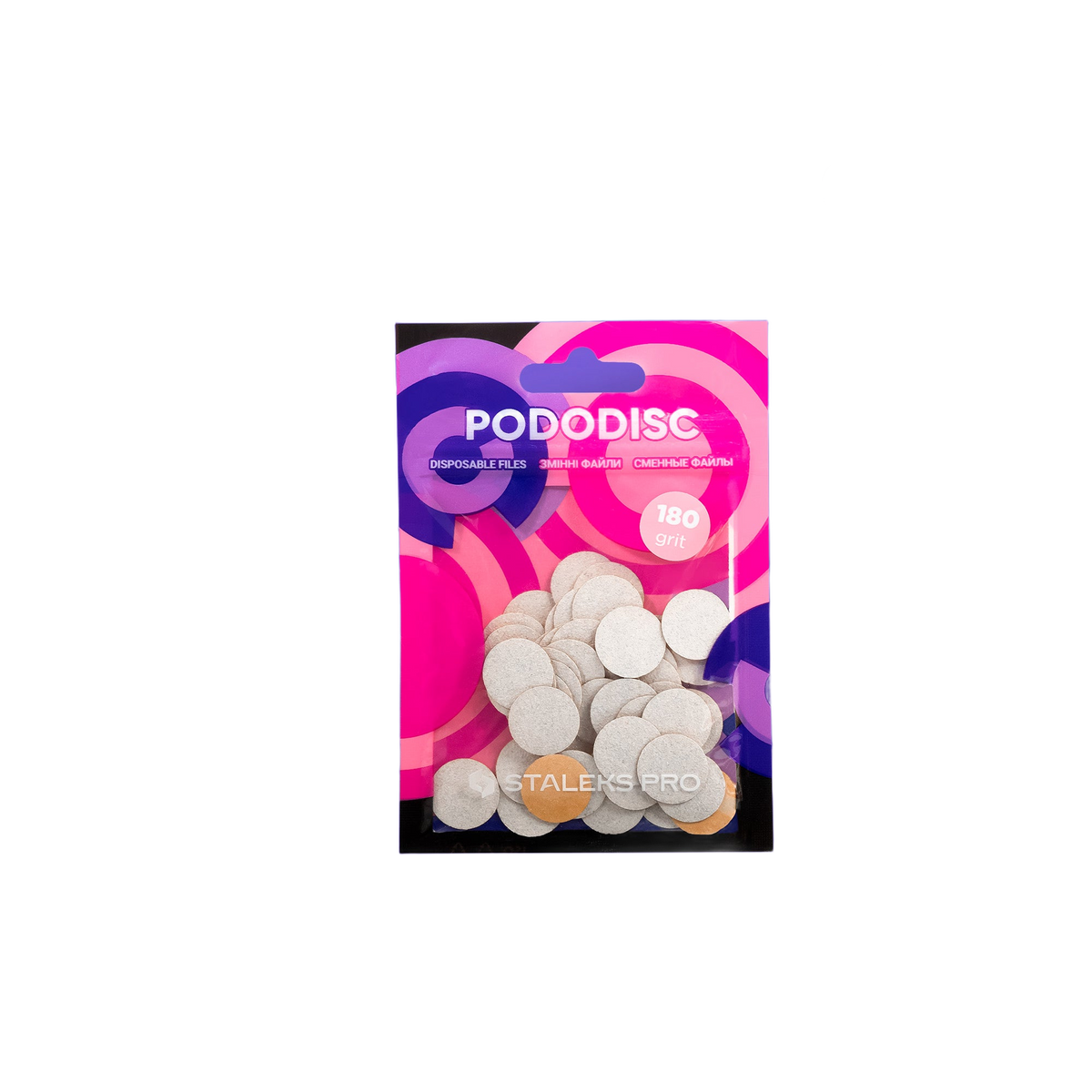 Staleks Disposable white files for pedicure disc PODODISC - PDF-15-180W - Bild 1