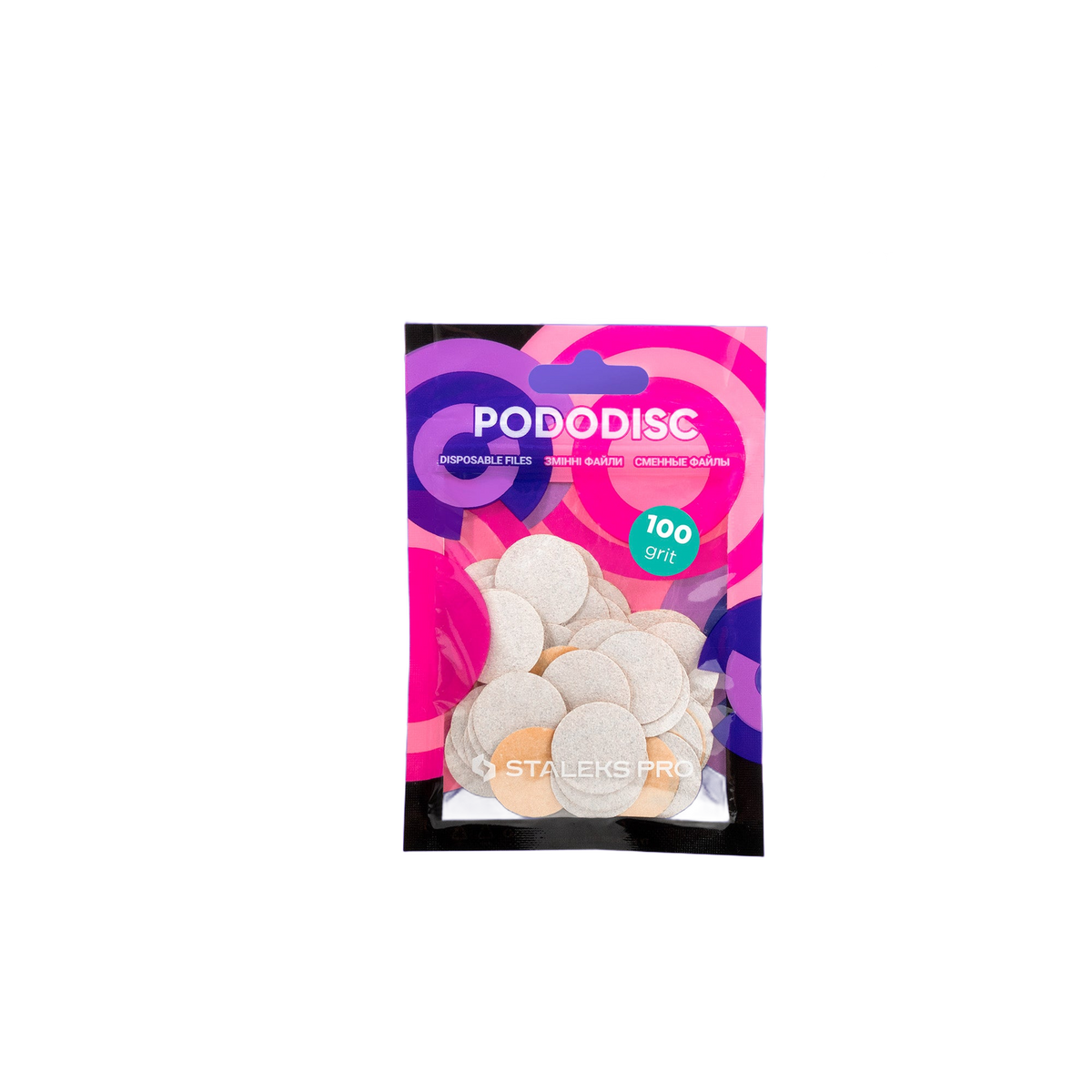 Staleks Disposable white files for pedicure disc PODODISC - PDF-20-100W - Bild 1