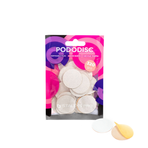 Staleks Disposable white files for pedicure disc PODODISC - PDF-25-80W - Bild 3