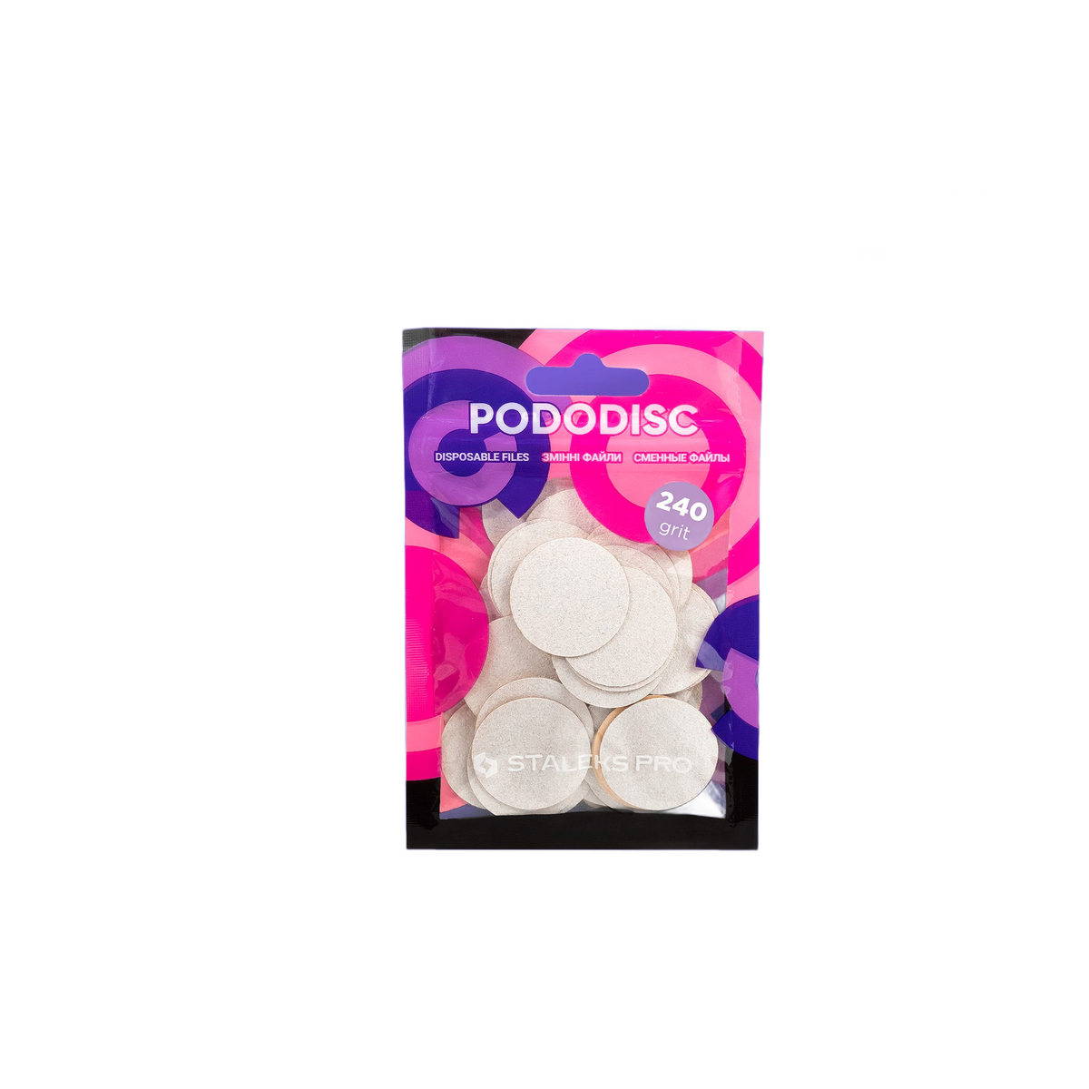 Staleks Disposable white files PDF-25-240W for pedicure di - PDF-25-240W - Bild 1