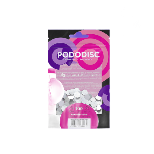 Staleks Disposable white files on soft foam layer for pedi - PDFS-10-100W - Bild 1