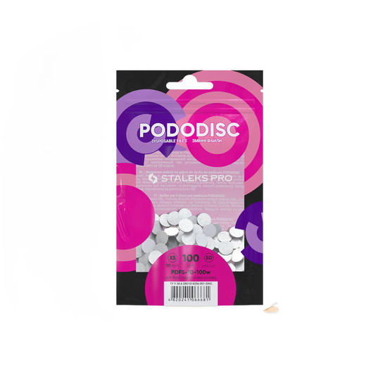 Staleks Disposable white files on soft foam layer for pedi - PDFS-10-100W - Bild 3