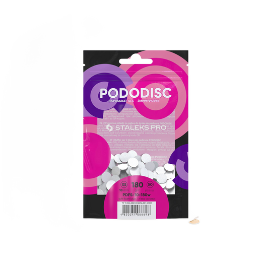 Staleks Disposable white files on soft foam layer for pedi - PDFS-10-180W - Bild 3