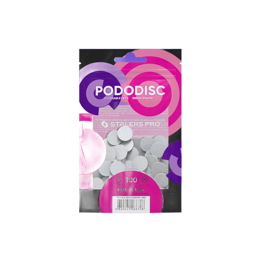Staleks Disposable white files on soft foam layer for pedi - PDFS-15-100W - Bild 1