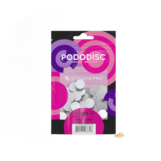 Staleks Disposable white files on soft foam layer for pedi - PDFS-15-100W - Bild 3