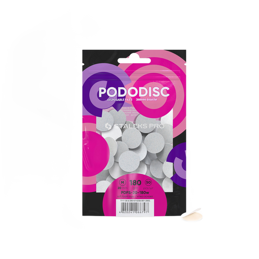 Staleks Disposable white files on soft foam layer for pedi - PDFS-20-180W - Bild 3