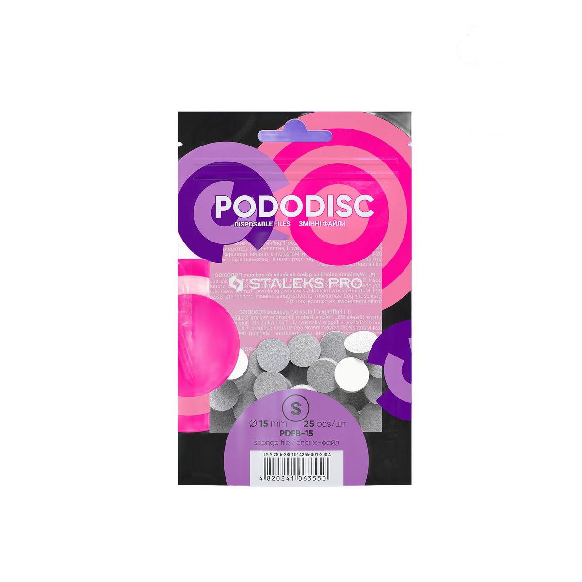 Staleks Disposable files-sponges for pedicure disc PODODIS - PDFB-15 - Bild 1
