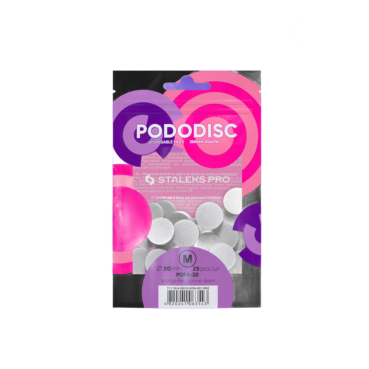 Staleks DisposablePDFB-20 files-sponges for pedicure disc - PDFB-20 - Bild 1