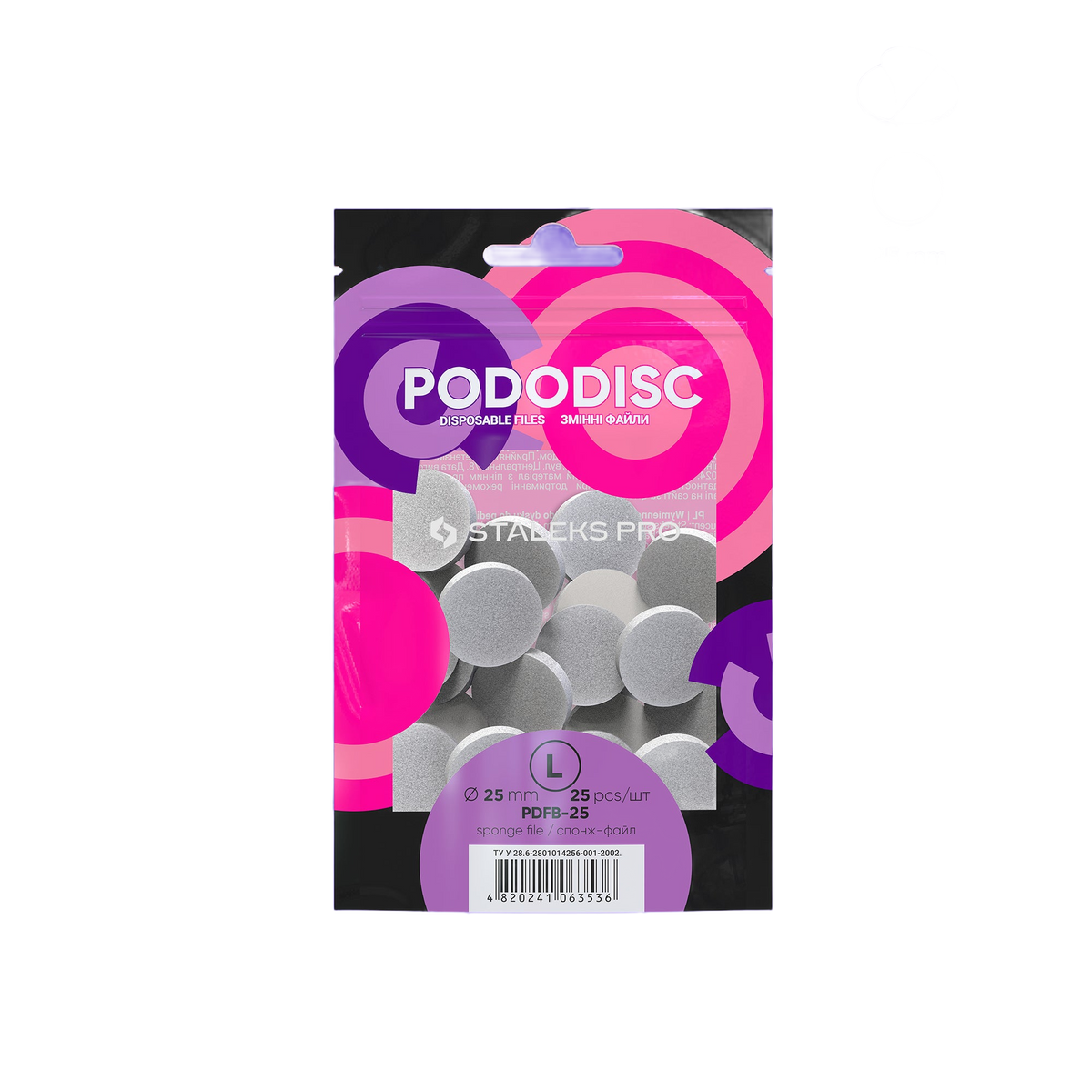 Staleks Disposable files-sponges PDFB-25 for pedicure disc - PDFB-25 - Bild 1