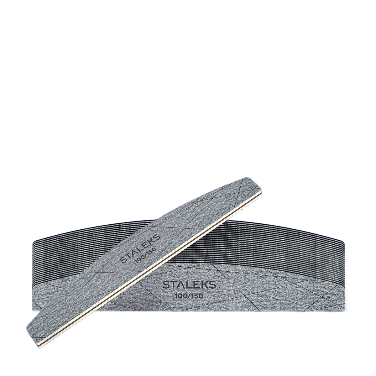 STALEKS SMART 40 Mineralische Nagelfeile Halbmond 100/150 Körnung (25 Stück) – Bild 1