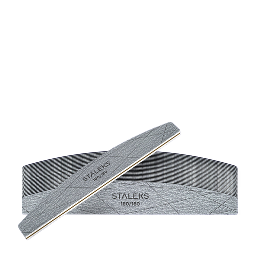 STALEKS SMART 40 Mineralische Nagelfeile Halbmond 180/180 Körnung (25 Stück) – Bild 1