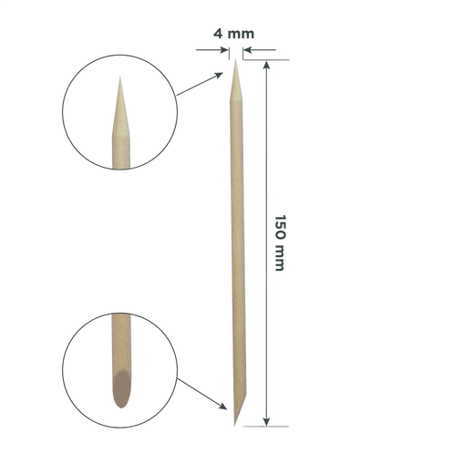 STALEKS EXPERT Orangenholzstäbchen, 150 mm (100 Stk) – Bild 4