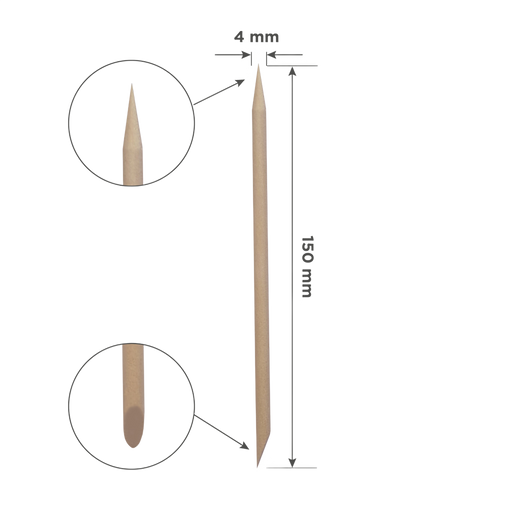 STALEKS EXPERT Orangenholzstäbchen, 150 mm (10 Stück) – Bild 4