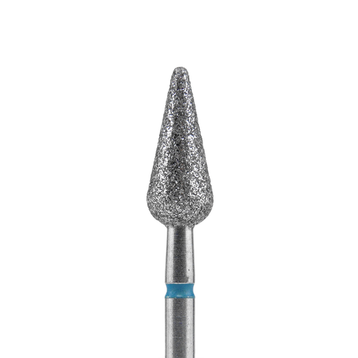 STALEKS EXPERT Diamantfräser "Spitze Birne" blau, Durchmesser 5 mm, Arbeitsteil 12 mm – Bild 1