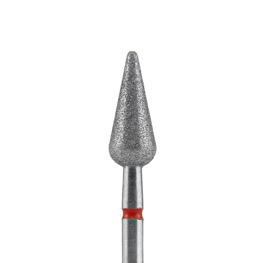 STALEKS EXPERT Rote Diamantfräser „Spitze Birne“, Durchmesser 5 mm, Arbeitsteil 12 mm – Bild 1