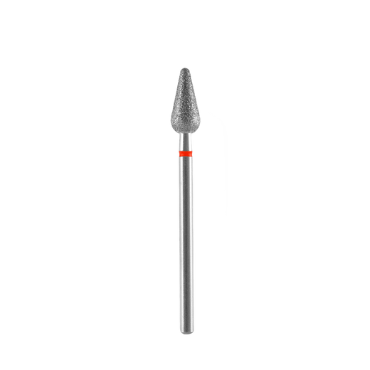 STALEKS EXPERT Rote Diamantfräser «Abgerundete Birne», Durchmesser 5 mm, Arbeitsteil 12 mm – Bild 2