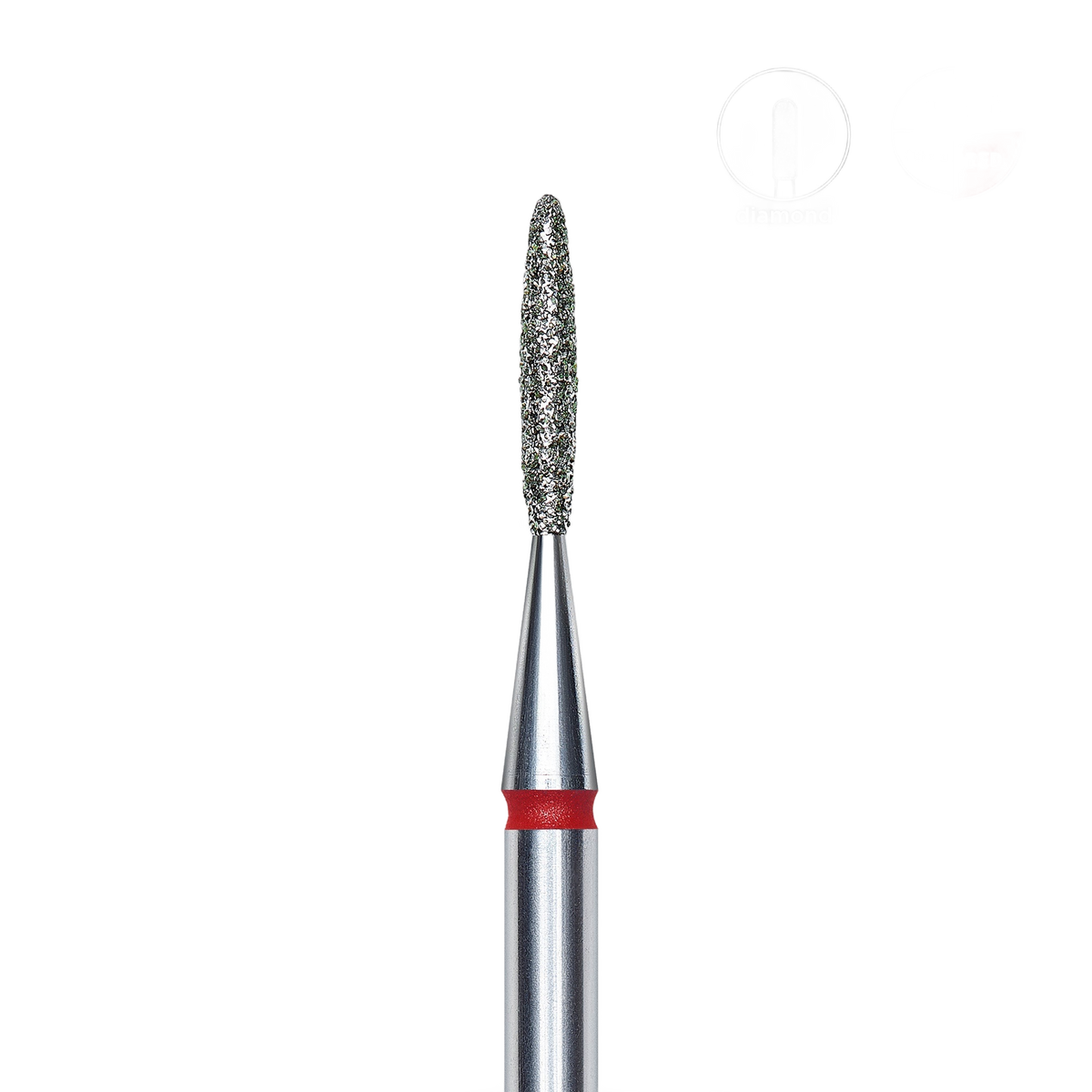 STALEKS EXPERT Diamantfräser "Flamme" rot, Durchmesser 1,4 mm, Arbeitsteil 8 mm – Bild 1