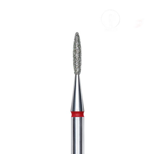 STALEKS EXPERT Diamantfräser "Flamme" rot, Durchmesser 1,6 mm, Arbeitsteil 8 mm – Bild 1