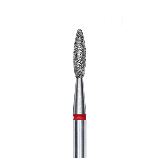 STALEKS EXPERT Diamantfräser "Flamme" rot, Durchmesser 2,1 mm, Arbeitsteil 8 mm – Bild 1