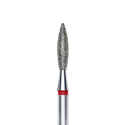 STALEKS EXPERT Diamantfräser "Flamme" rot, Durchmesser 2,3 mm, Arbeitsteil 10 mm – Bild 1