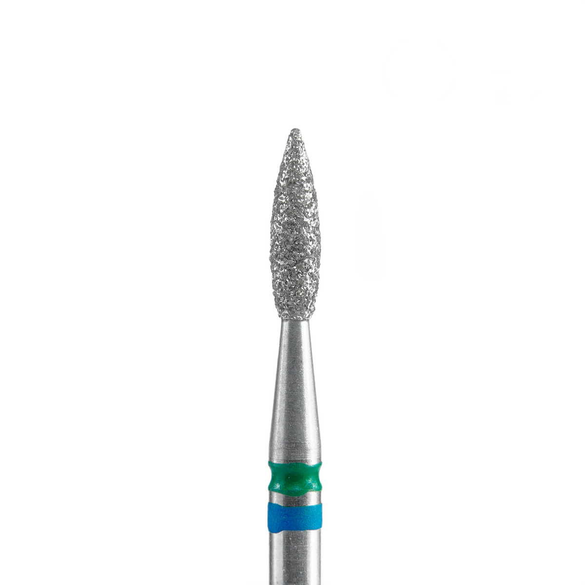 STALEKS EXPERT Diamantfräser DUO „Flamme“ blau-grün, Durchmesser 2,1 mm, Arbeitsteil 8 mm – Bild 1
