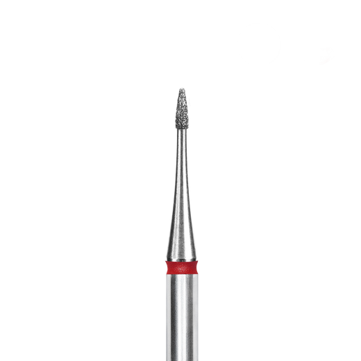 STALEKS EXPERT Diamantfräser „Flamme mini“ rot, Durchmesser 1 mm, Arbeitsteil 3 mm – Bild 1