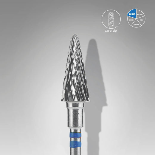 STALEKS EXPERT Hartmetall-Fräser für Linkshänder «Kegel» blau, Durchmesser 6 mm, Arbeitsteil 14 mm – Bild 1