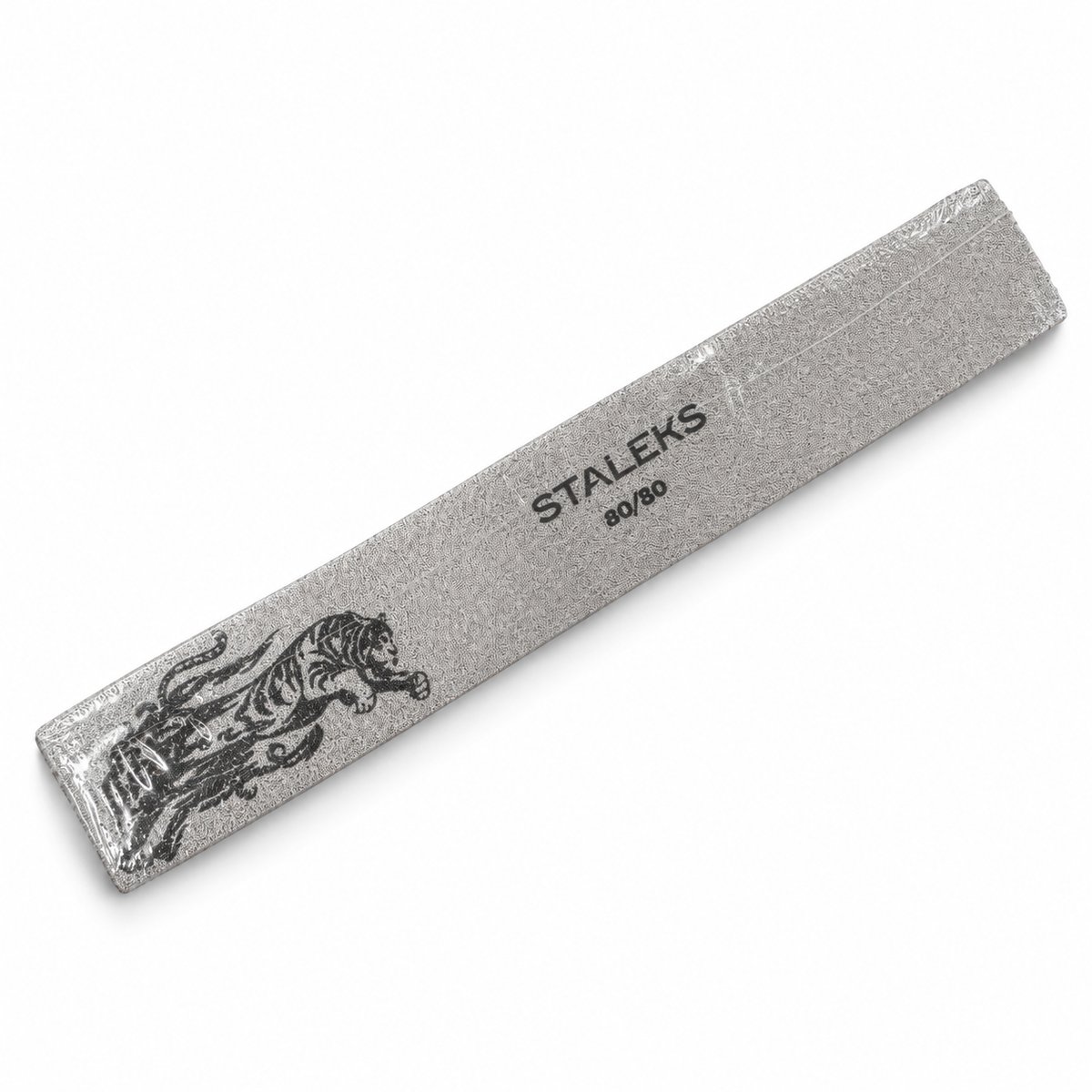 Staleks Tiger-Nagelfeilen 80/80 – Vorderseite der eingeschweißten Packung